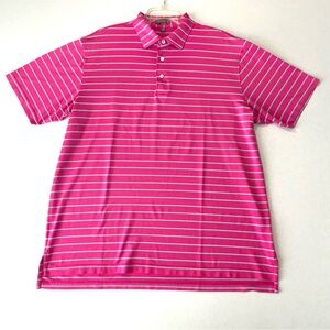 Title 387:
Peter Millar Polo XL Pink Stripe Golf Performance Shirt